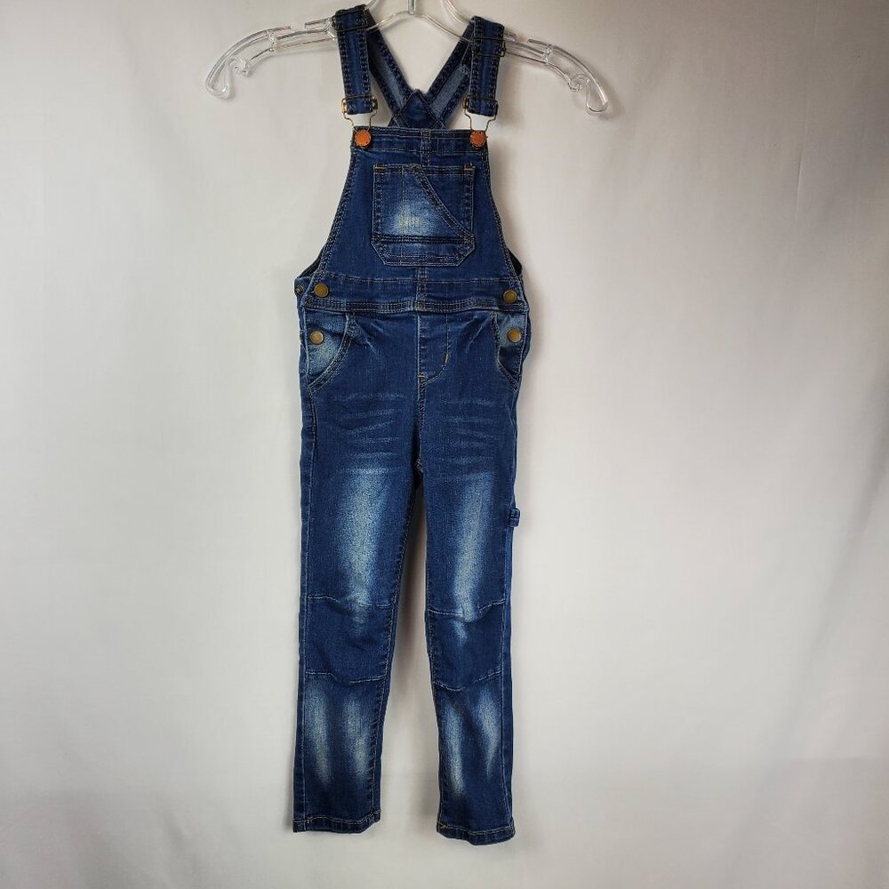 Kidscool Space Blue Wash Girls/Boys Overalls Pant Sz 4-5Yrs